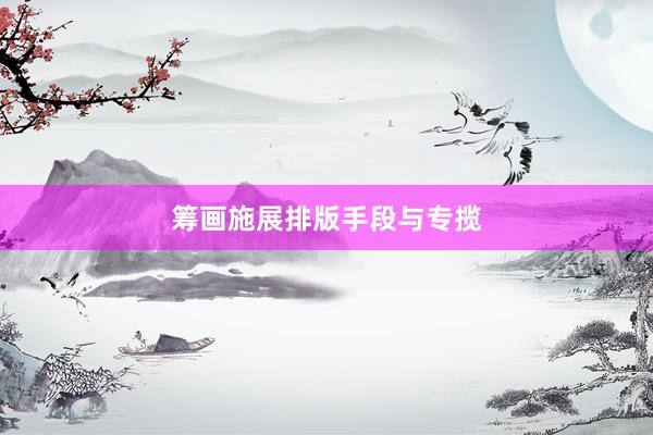 筹画施展排版手段与专揽
